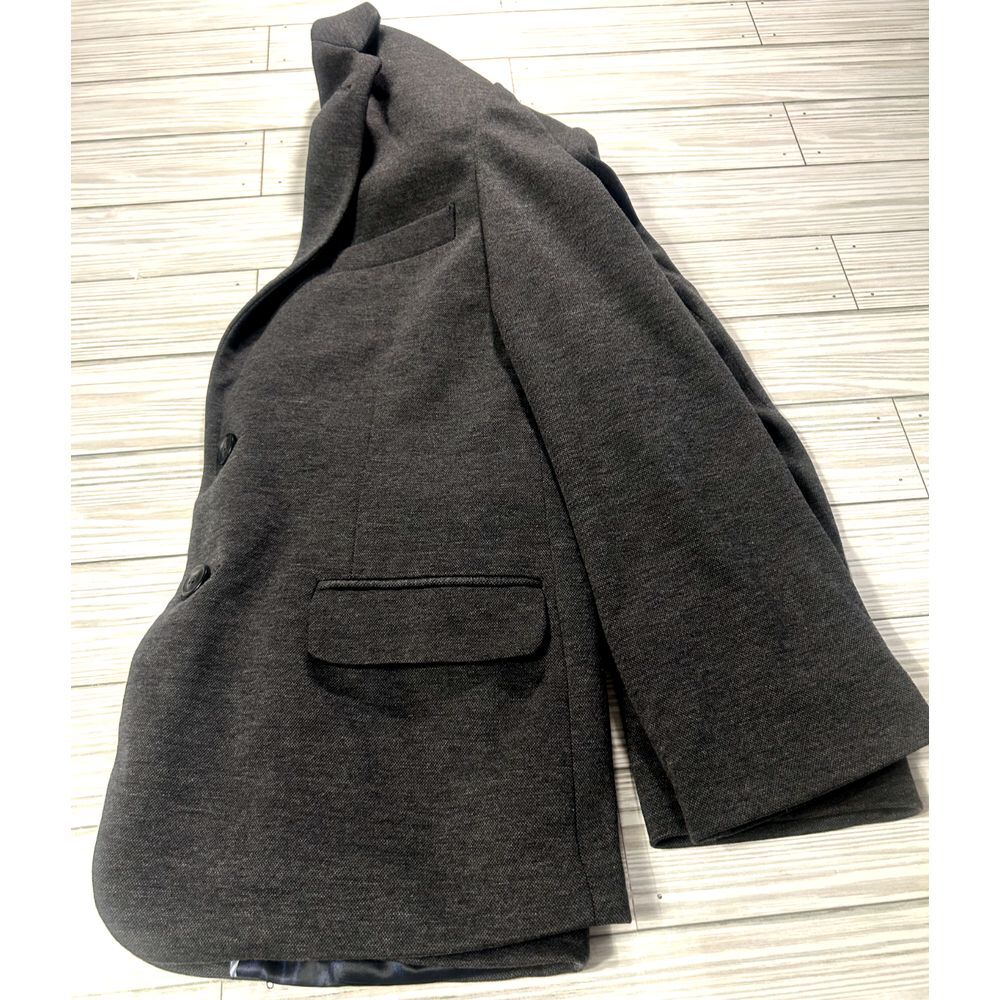 Izod Boys Charcoal Grey  2 Button Suit Jacket Blazer SIZE 10 Reg Polyester Blend